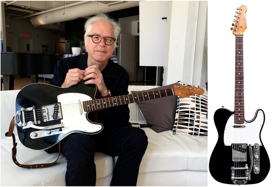 Bill Frisell et sa Telecaster noire J.W. Black avec vibrato Bigsby