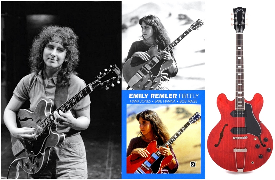 Emily Remler et sa Gibson ES-330 cherry-red customisée
