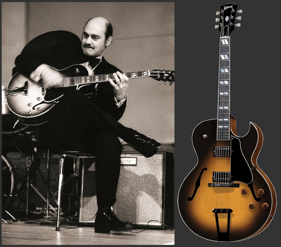 Joe Pass avec sa Gibson ES-175 en concert en 1974