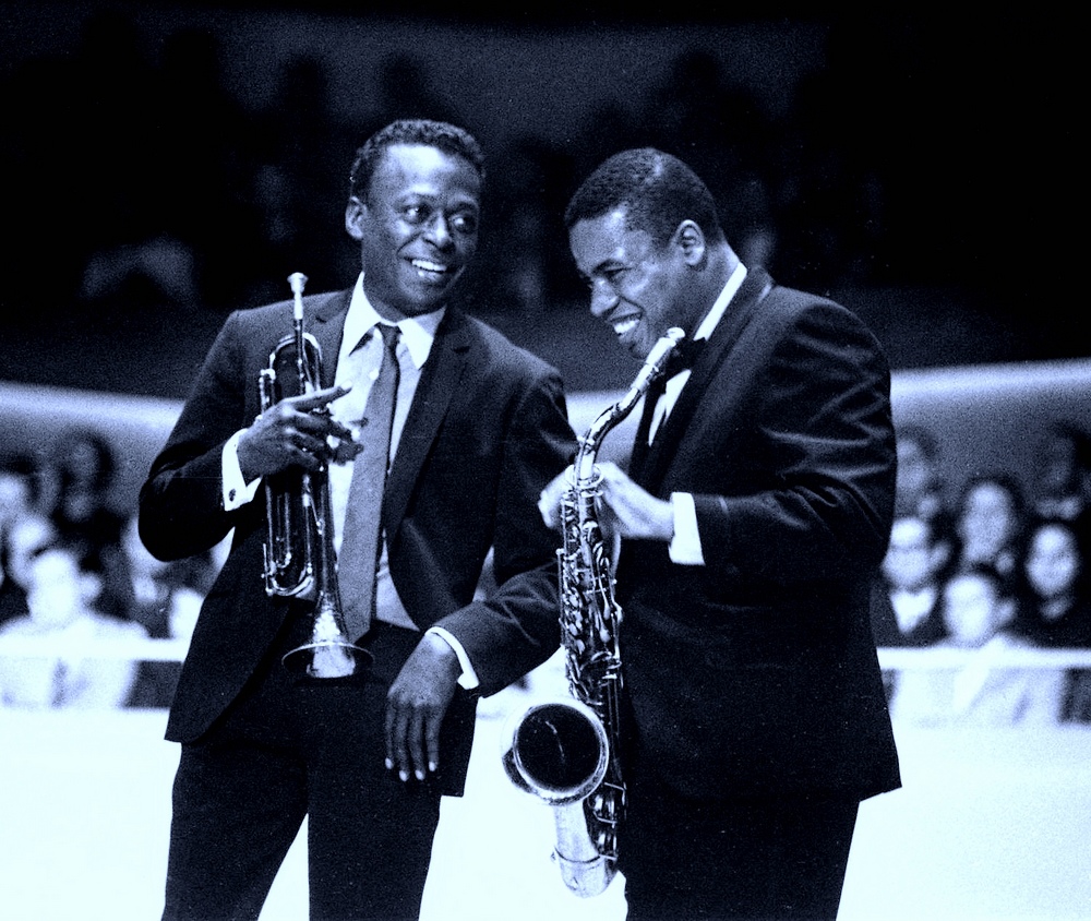 Miles Davis & Wayne Shorter à Berlin en 1964 (photo : Robert Ascroft)